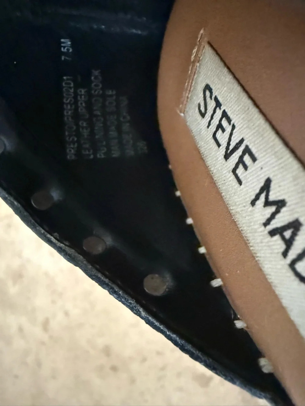 Steve Madden Black Studded Espadrille Wedge Sandals - Picture 9 of 9